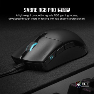 Corsair SABRE RGB PRO mouse Right-hand USB Type-A Optical 18000 DPI