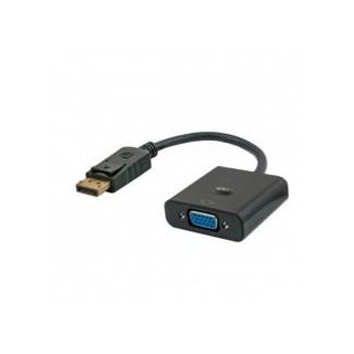 Savio CL-90 video cable adapter 0.2 m DisplayPort VGA (D-Sub) Black