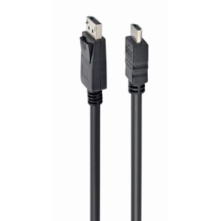 Gembird CC-DP-HDMI-3M DisplayPort to HDMI cable (not bi-directional), 3m, black