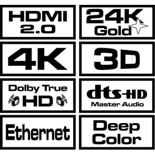 SAVIO HDMI (M) Cable, 20m, black, gold tips, v1.4 high speed, ethernet/3D CL-75