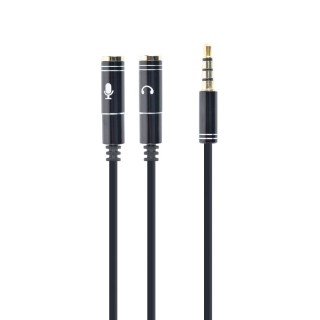 Gembird !Adapter audio microphon 3.5mm mini Jack/4PIN/0. audio cable 0.2 m 2 x 3.5mm Black