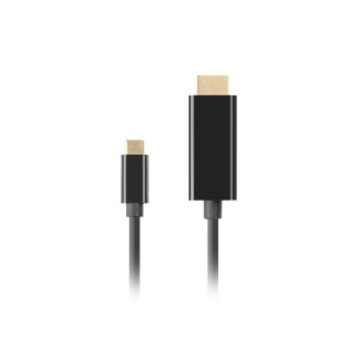 LANBERG CABLE USB-C(M)->HDMI(M) 0.5M 4K 60HZ BLACK