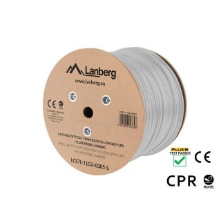LANBERG CABLE SFTP CAT. 7 305M WIRE CU LSZH GRAY