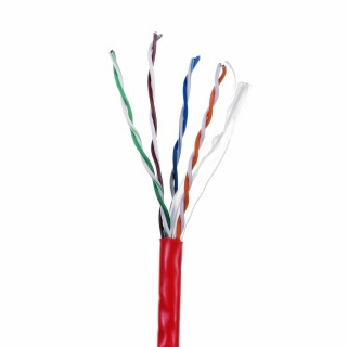 LANBERG UTP CABLE 1GB/S 305M CCA WIRE RED