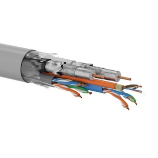 Multi cable Q-LANTEC MultiMedia 2x U/UTP kat.5E + 2x RG6 + 2x FO G657A1, PVC, 350m (KMP3501) Grey