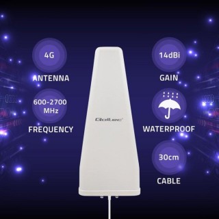 Qoltec 57043 4G LTE DUAL antenna | 14dBi | omnidirectional | outdoor