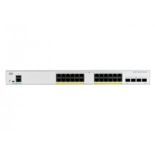 Cisco Catalyst 1000-24P-4G-L Network Switch, 24 Gigabit Ethernet (GbE) PoE+ Ports, 195W PoE Budget, four 1 G SFP Uplink Ports, Fanless Operation, Enhanced Limited Lifetime Warranty (C1000-24P-4G-L)