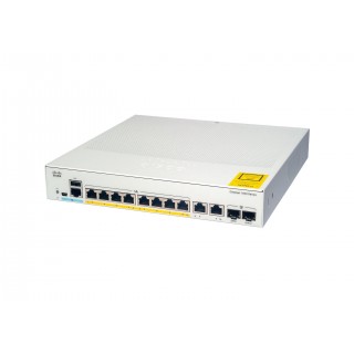 Cisco Catalyst 1000-8FP-2G-L Network Switch, 8 Gigabit Ethernet (GbE) PoE+ Ports, 120W PoE Budget, two 1 G SFP/RJ-45 Combo Ports, Fanless Operation, Enhanced Limited Lifetime Warranty (C1000-8FP-2G-L)