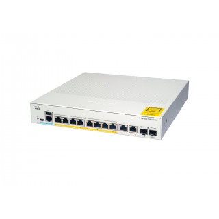 Cisco Catalyst 1000-8FP-E-2G-L Network Switch, 8 Gigabit Ethernet PoE+ Ports, 120W PoE Budget, two 1 G SFP/RJ-45 Combo Ports, Fanless Operation, Enhanced Limited Lifetime Warranty (C1000-8FP-E-2G-L)
