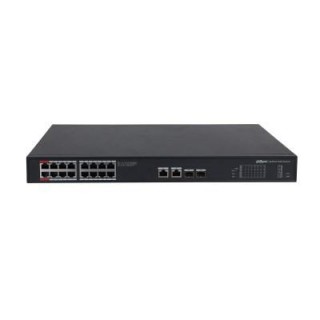 Dahua Technology PoE PFS3220-16GT-240 network switch Unmanaged L2 Gigabit Ethernet (10/100/1000) Power over Ethernet (PoE) Black