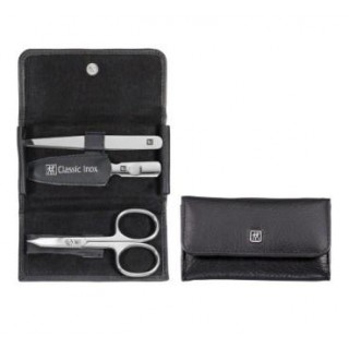 Zwilling Classic Inox Travel Kit - Black Leather Case, 3 Pieces - Black