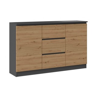 2D3S chest of drawers 120x30x75 cm, anthracite/artisan