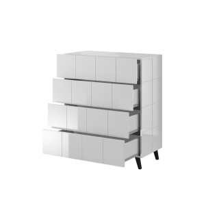 Cama chest of drawers 4D REJA white gloss/white gloss