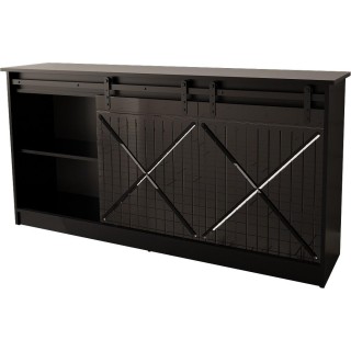 Chest of drawers 160x80x35 GRANERO black/black gloss
