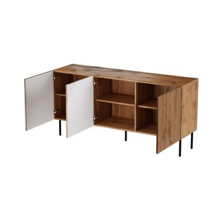 JUNGLE chest of drawers 152x40.5x74.5 oak wotan + black legs