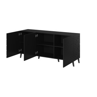 Nova chest of drawers 155x40x72 Black Mat