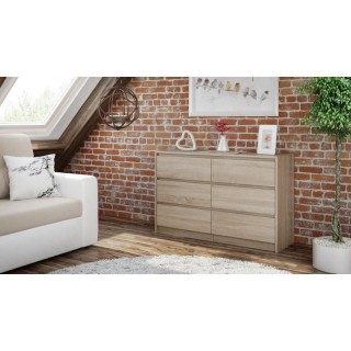 Topeshop K120 SONOMA 2X3 chest of drawers