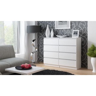 Topeshop M8 120 BIEL chest of drawers