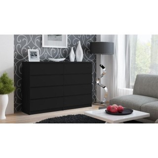 Topeshop M8 140 CZERŃ chest of drawers