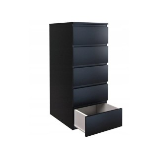 Topeshop W5 CZERŃ chest of drawers