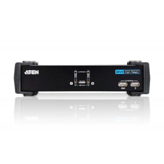 ATEN 2-Port USB DVI KVM Switch with Audio & USB 2.0 Hub (KVM Cables included)