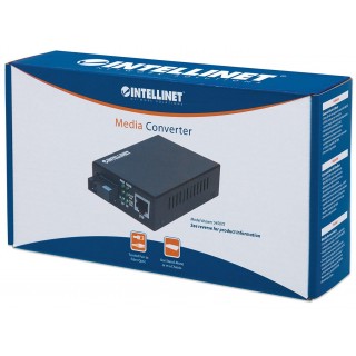 Intellinet Gigabit Ethernet to SFP Media Converter, 10/100/1000Base-Tx to SFP slot, empty