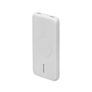 Powerbank RIVACASE 10000 mAh USB-C 20W + Qi 10W biały (1x USB-C PD 20W, 2 USB-A  QC 3.0 18W), white