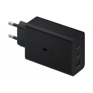 Power charger SAMSUNG Trio EP-T6530 65W PD 1x USB-A, 2x USB-C (EP-T6530NBEGEU) Black