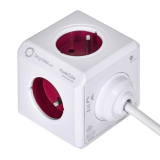 Allocacoc 2402RD/FREUPC power extension 1.5 m 4 AC outlet(s) Indoor Red, White