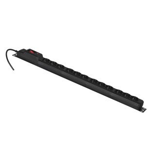 Activejet COMBO 12 socket power strip 1,5m black