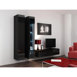 Cama Living room cabinet set VIGO 10 black/black gloss
