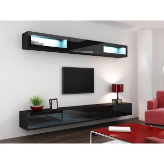 Cama Living room cabinet set VIGO 11 black/black gloss