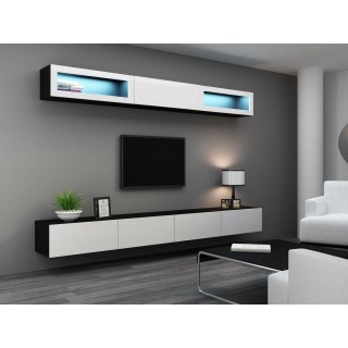 Cama Living room cabinet set VIGO 11 black/white gloss
