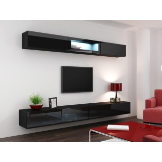 Cama Living room cabinet set VIGO 12 black/black gloss