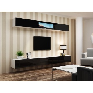 Cama Living room cabinet set VIGO 12 white/black gloss
