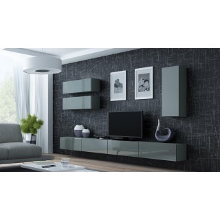 Cama Living room cabinet set VIGO 13 grey/grey gloss