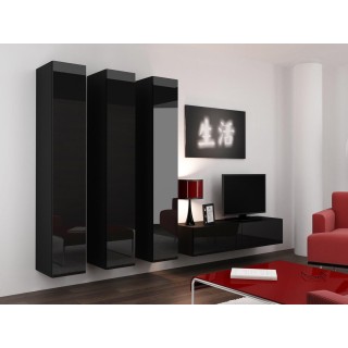 Cama Living room cabinet set VIGO 14 black/black gloss
