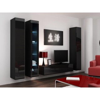 Cama Living room cabinet set VIGO 15 black/black gloss