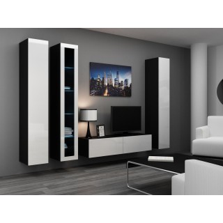 Cama Living room cabinet set VIGO 15 black/white gloss
