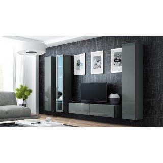 Cama Living room cabinet set VIGO 15 grey/grey gloss