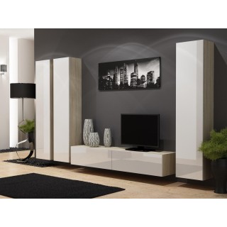 Cama Living room cabinet set VIGO 1 black/sonoma gloss
