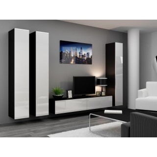 Cama Living room cabinet set VIGO 1 black/white gloss
