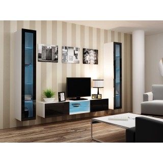 Cama Living room cabinet set VIGO 20 white/black gloss