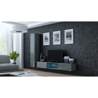 Cama Living room cabinet set VIGO 21 grey/grey gloss