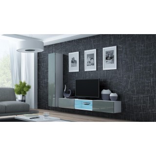 Cama Living room cabinet set VIGO 21 white/grey gloss