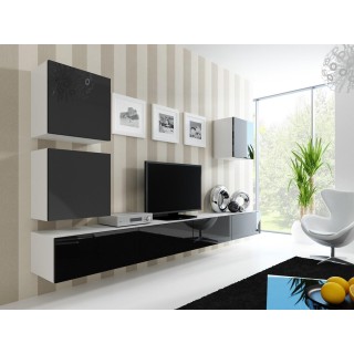 Cama Living room cabinet set VIGO 22 white/black gloss