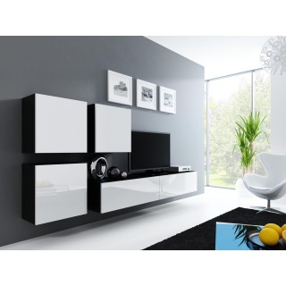 Cama Living room cabinet set VIGO 23 black/white gloss