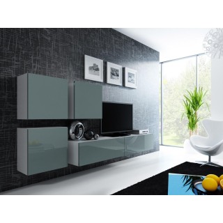 Cama Living room cabinet set VIGO 23 white/grey gloss
