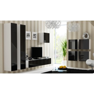 Cama Living room cabinet set VIGO 24 white/black gloss