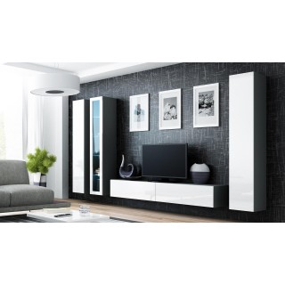 Cama Living room cabinet set VIGO 2 grey/white gloss
